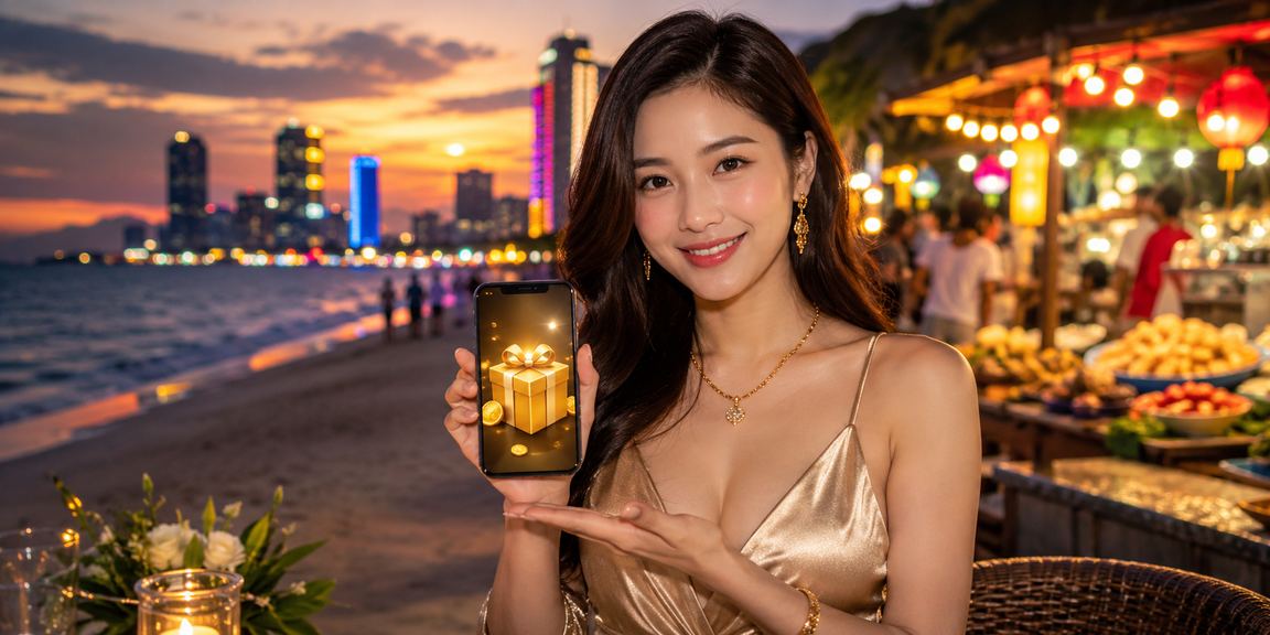 Người dùng Đà Nẵng xem thông tin khuyến mãi và bonus tại chợ đêm, trải nghiệm fz100 trên di động