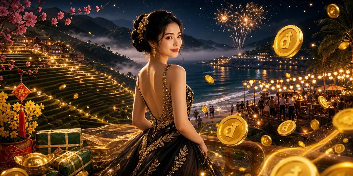 Người dùng tại Sa Pa đăng ký tài khoản và nhận thưởng jackpot trong không khí lễ hội Tết truyền thống